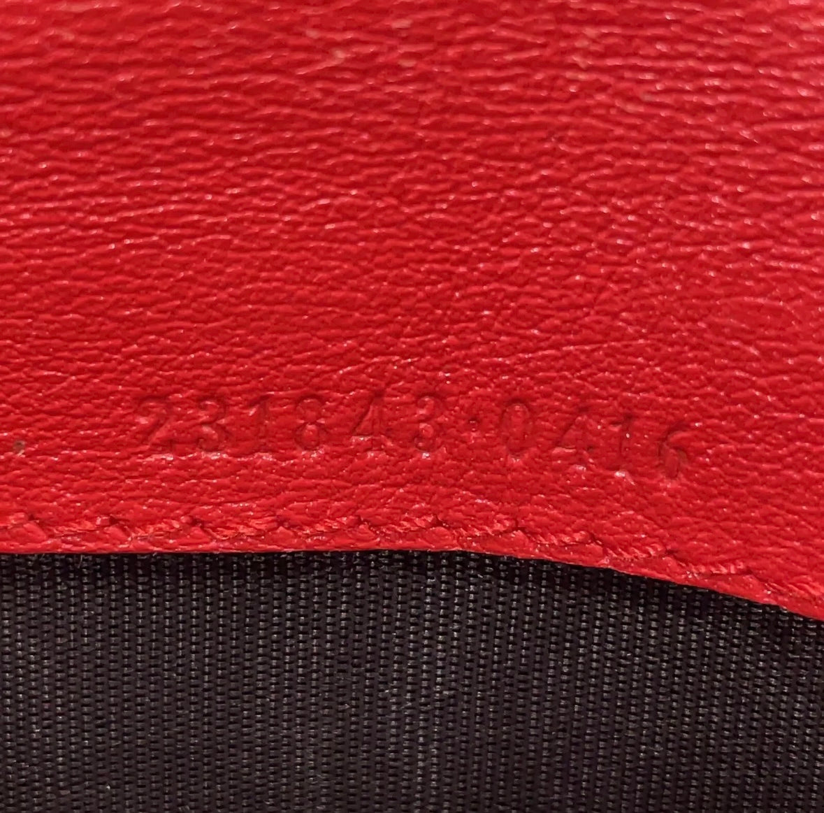 Red Gucci Guccissima Long Wallet