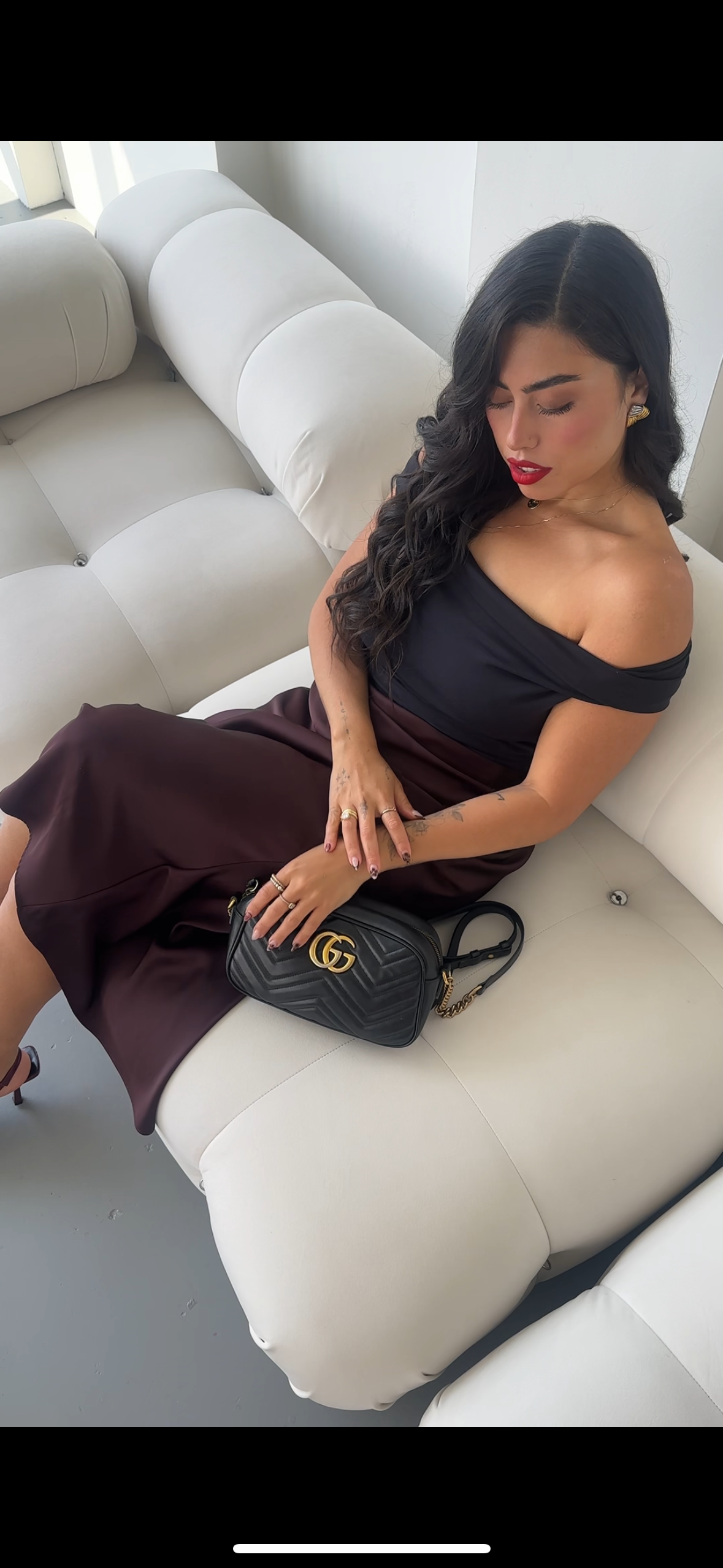 Gucci GG Marmont Matelassé Mini Camera Bag – Black