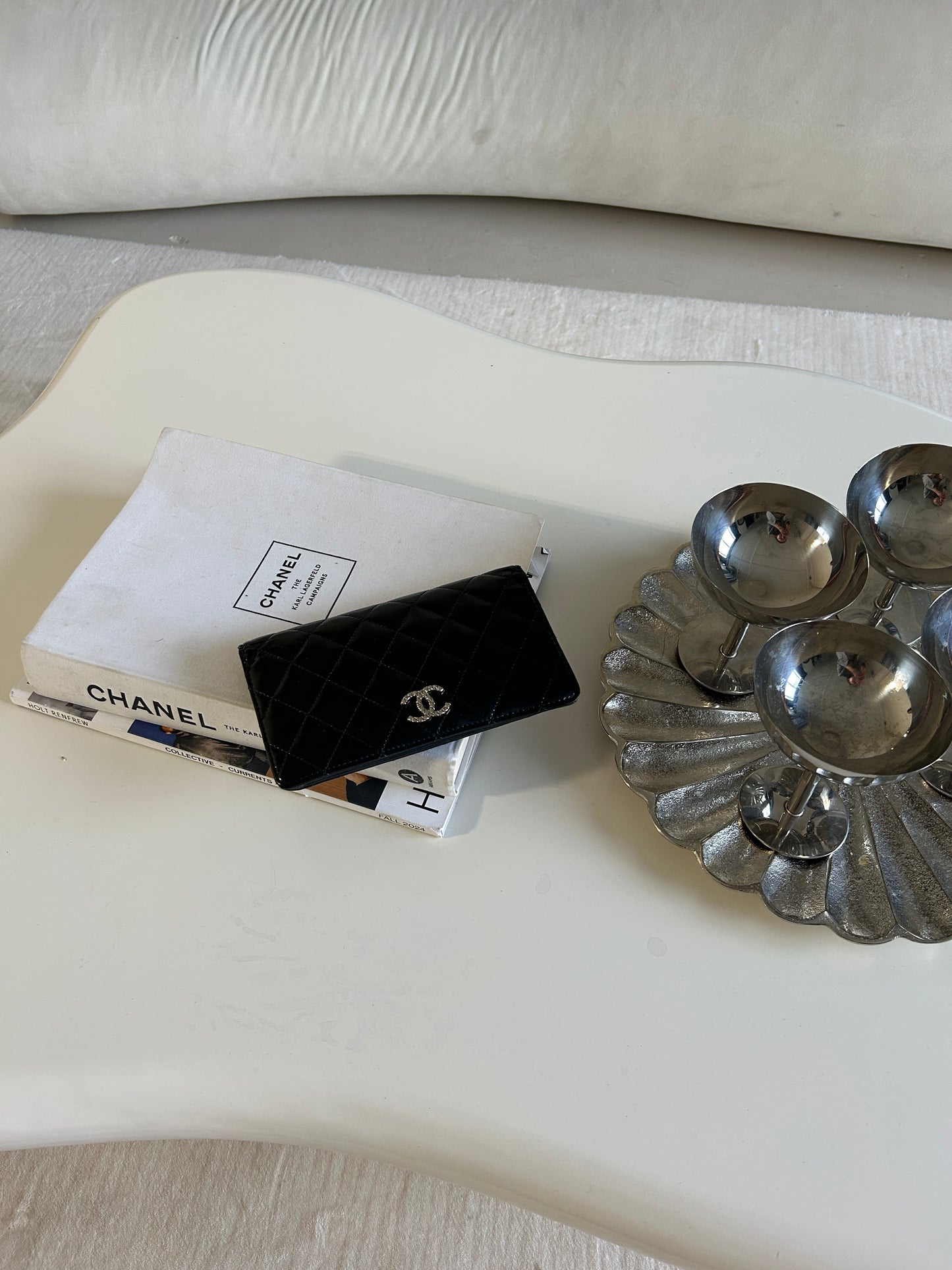 Chanel Classic Quilted Wallet Black Patent Leather