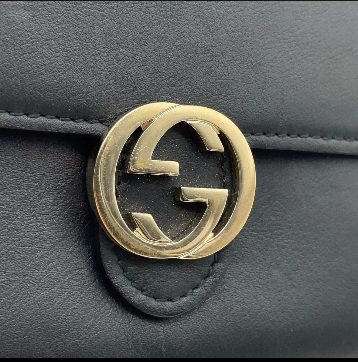 Gucci Interlocking G Logo Leather Continental Wallet
