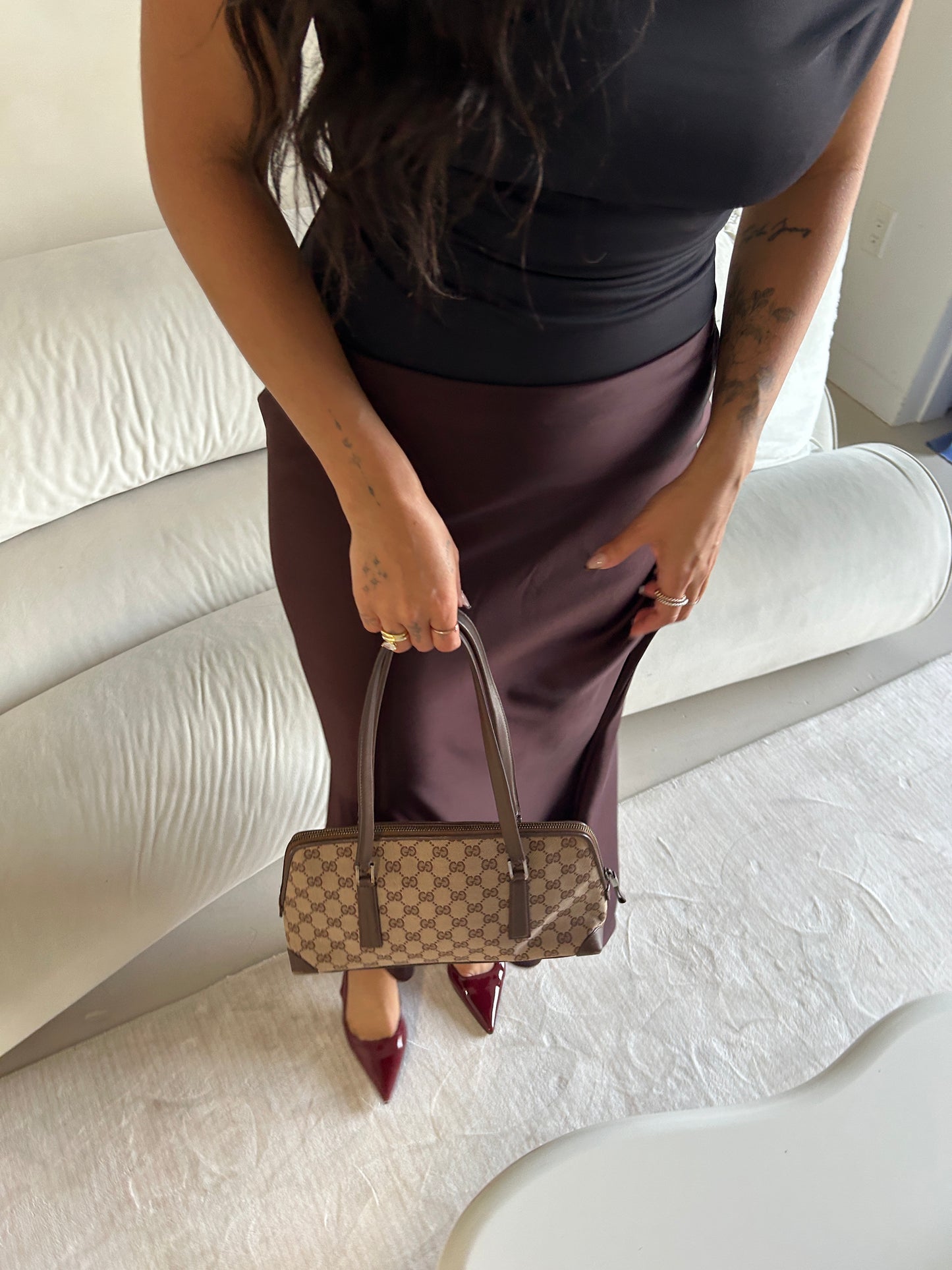 Gucci Boston Monogram Shoulder Bag