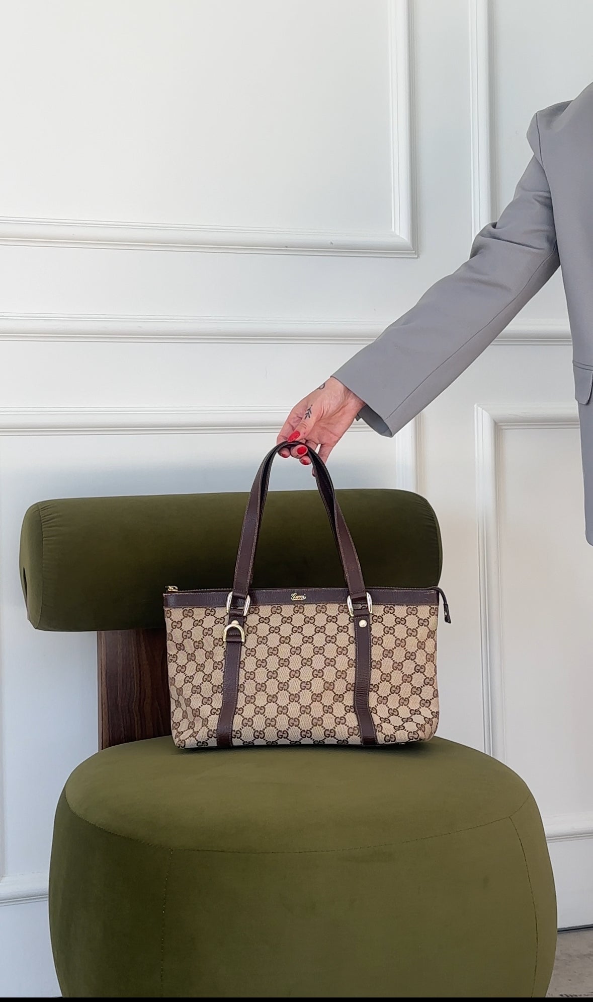 Gucci Nylon Abbey Tote Bag